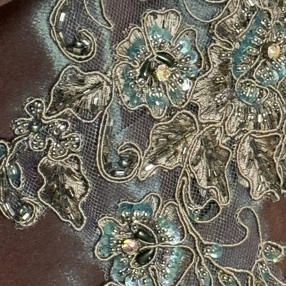 Cameron Blake by Moni Cheri, Size 12, Halter Style, with Jacket, Purple/Blue - Picture 12 of 16